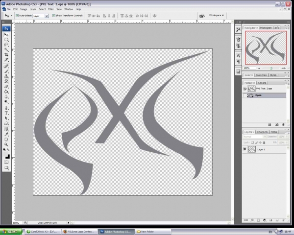 Creation of PXL.3: Step 1